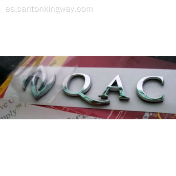 Insignia de autos de letrero de automóvil de plástico cromado personalizado